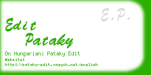 edit pataky business card